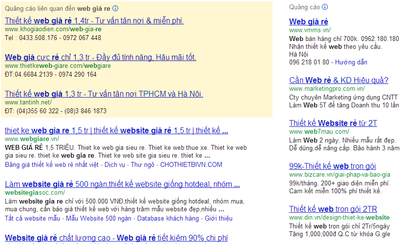 website giá rẻ chỉ cho sinh viên trẻ, không phải doanh nghiệp khỏe.